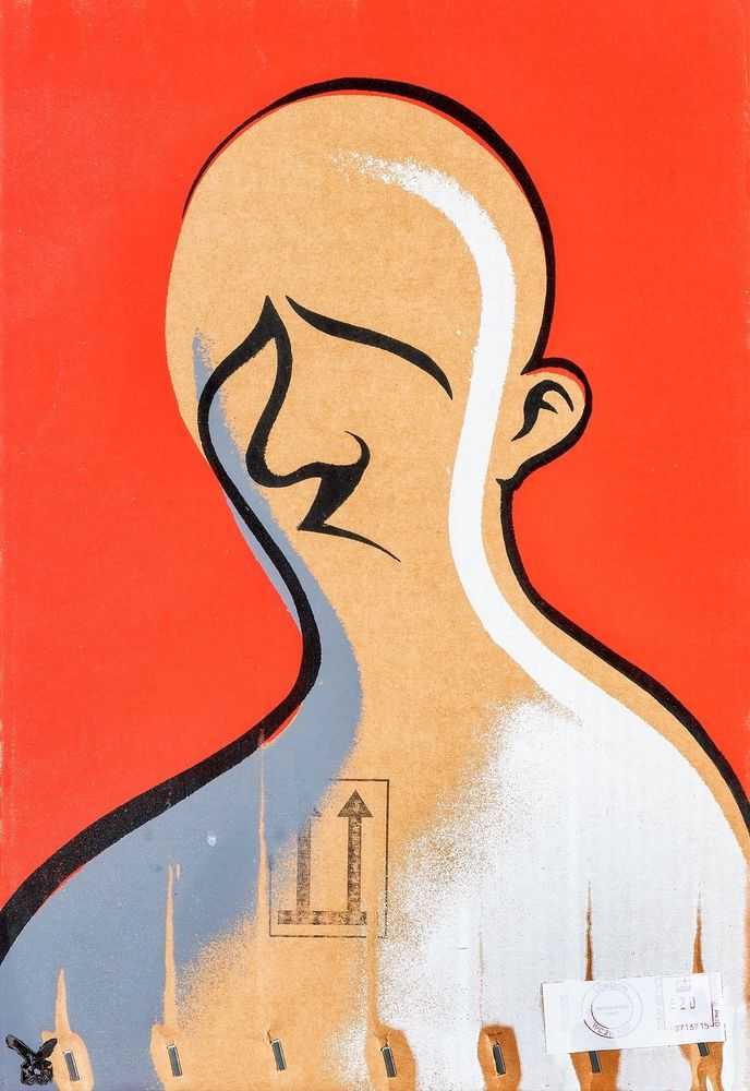 Adam Neate, ‘The London Show Print (Street Piece)’, 2008, Print, Screenprint in colours with staples and aerosol spray, Elms Lesters, Numbered, Handfinished