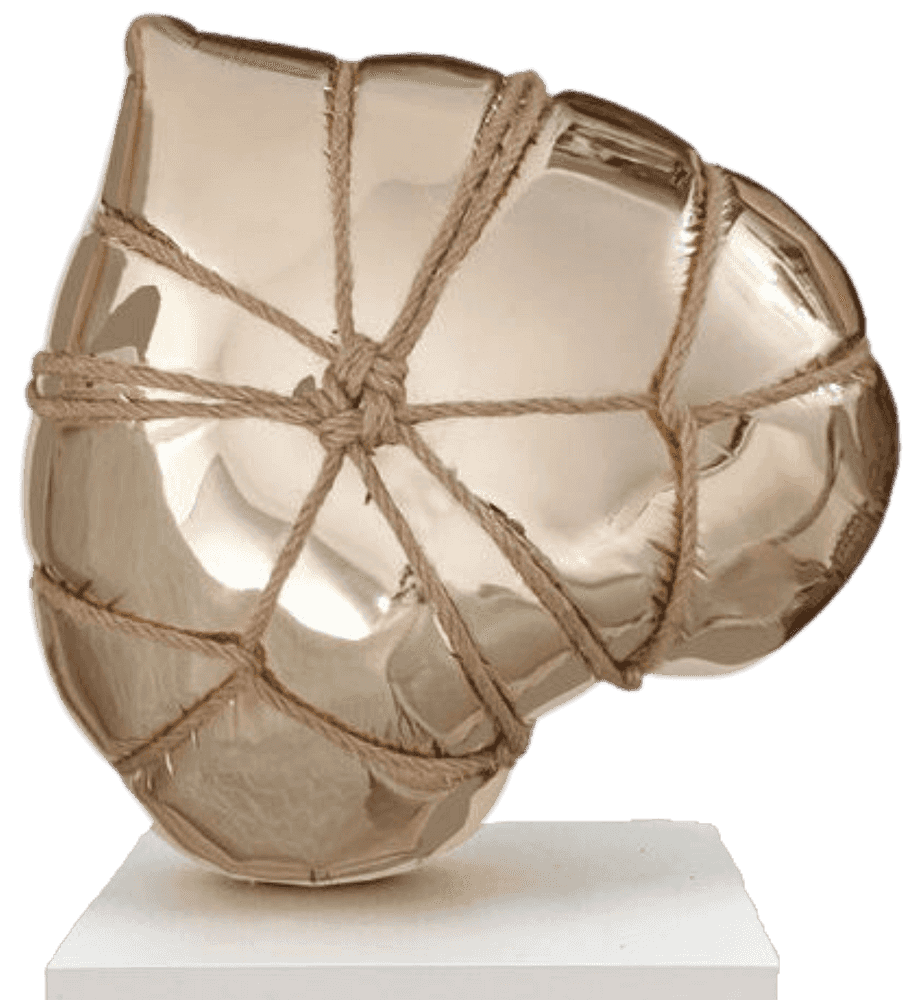 Adam Parker Smith, ‘Shibari Heart (Gold)’, 14-11-2019, Sculpture, Foil heart balloon suspended in resin, Louis Buhl & Co, 