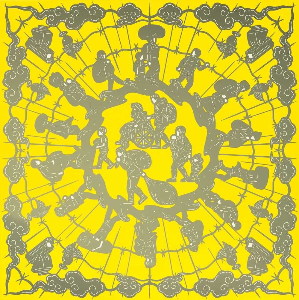 Ai Weiwei, ‘Human Flow’, 2023, Print, 2 layer UV flatbed print on mirrored aluminium composite, Avant Arte, Numbered