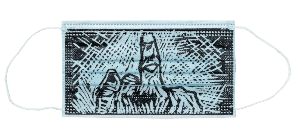 Ai Weiwei, ‘Mask With Middle Finger’, 2020, Collectible, Ink on polypropylene fabric, null, 