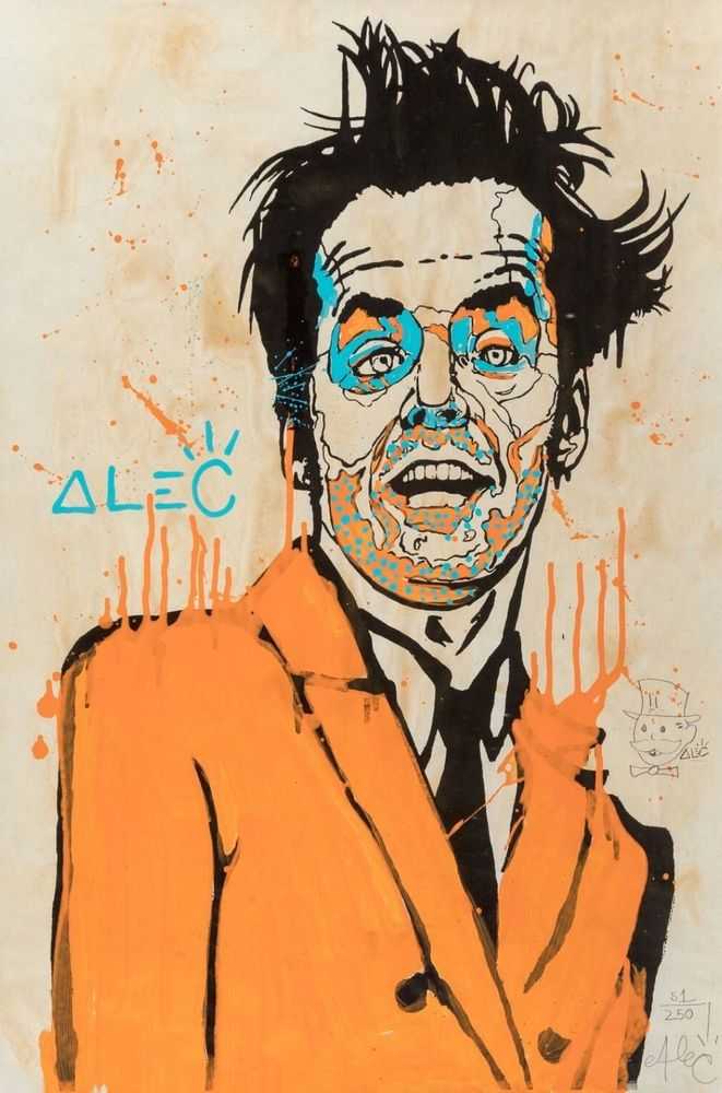 Alec Monopoly, ‘Jack Nicholson’, 2009, Print, Screenprint and acrylic on paper, Self-released, Numbered, Handfinished