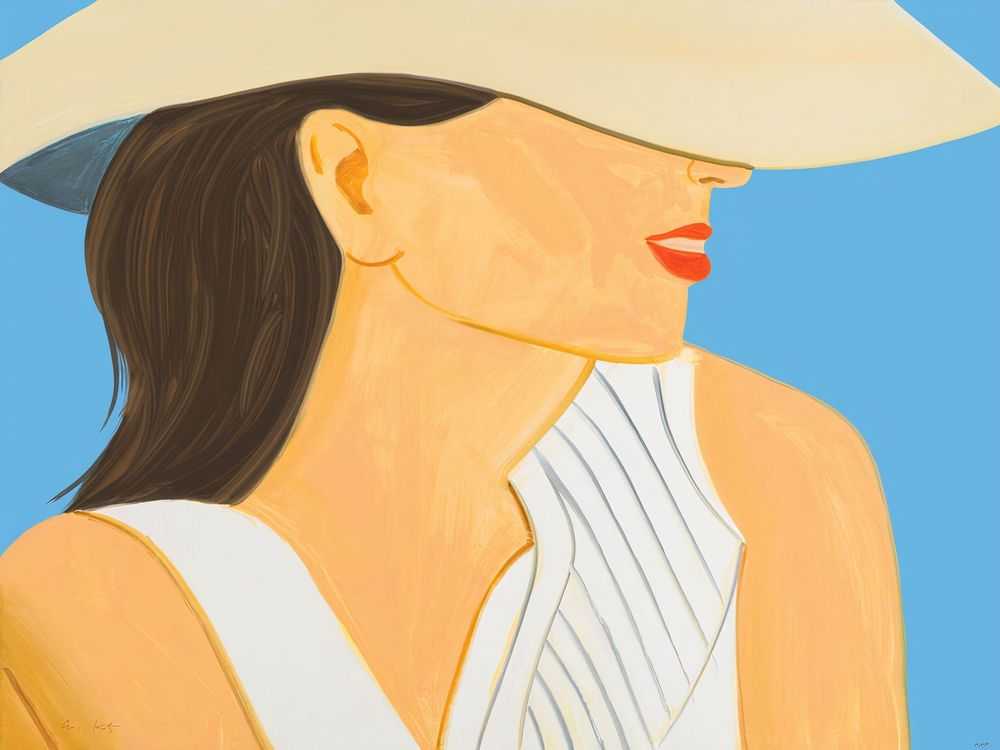 Alex Katz, ‘Vivien With Hat’, 09-06-2021, Print, Archival pigment inks on Innova Etching Cotton Rag 315gsm fine art paper, Lococo Fine Art, Numbered