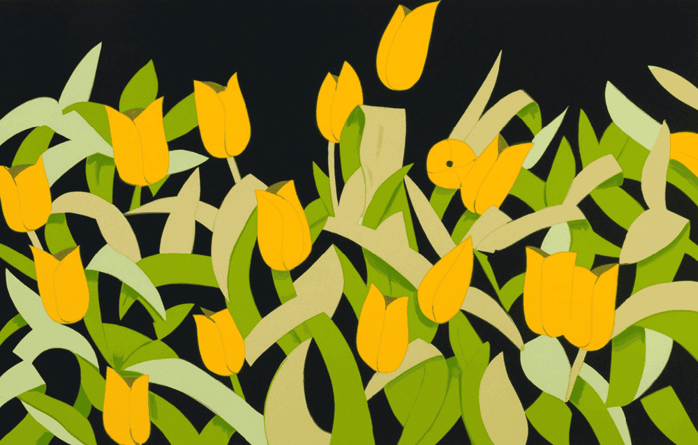 Alex Katz, ‘Yellow Tulips’, 2014, Print, 15 color silkscreen on 4-ply museum board, null, Numbered