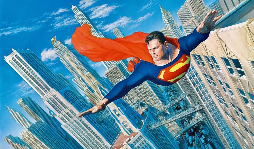 Alex Ross, ‘Look! Up in the Sky! (Large)’, 2022, Print, Boxed Canvas, Castle Fine Art, Numbered, Framed