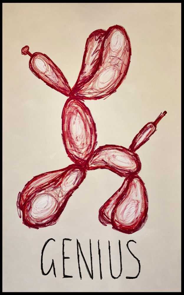 Alma Singer, ‘Genius’, 2024, Print, Oil pastel and acrylic on canvas, null,