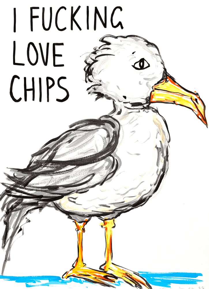Alma Singer, ‘I Fucking Love Chips’, 2025, Print, Acrylic on paper, null, 