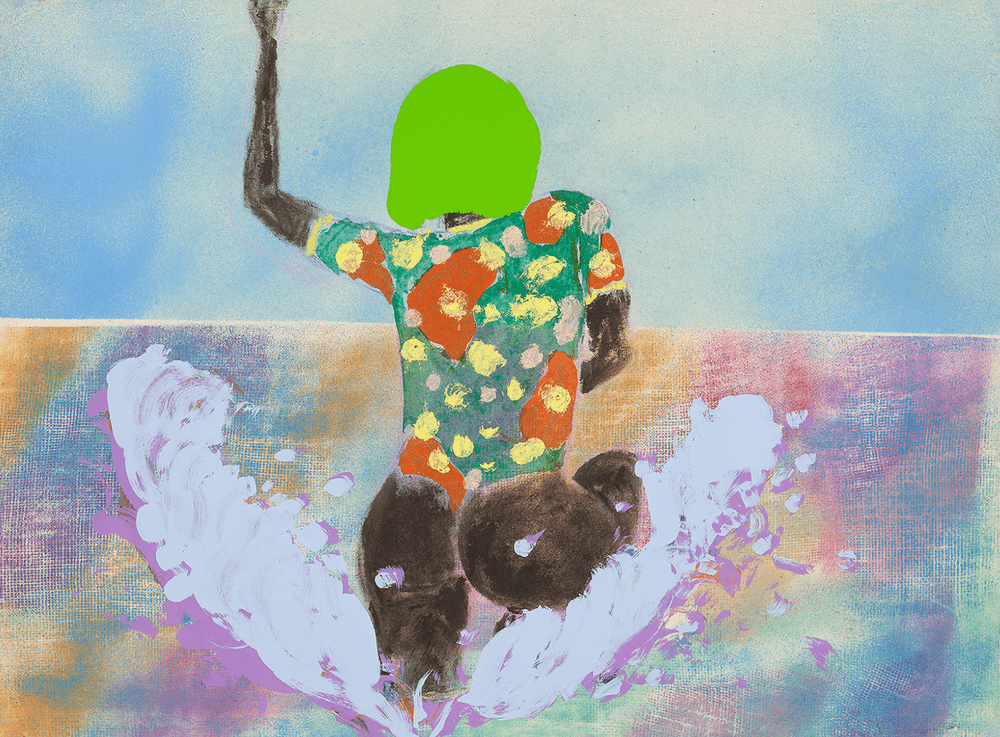 Alvaro Barrington, ‘After Venus Grace Sam’, 2024, Print, Digital pigment print with screen-print overlays on hand-torn Somerset Satin Enhanced 330 gsm paper, null, Numbered