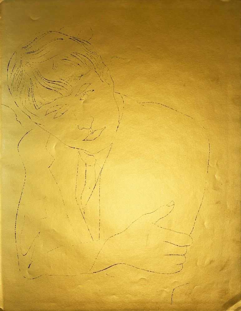 Andy Warhol, ‘A Gold Book, IV.107’, 1957, Print, Offset lithograph and watercolor on paper, null, 