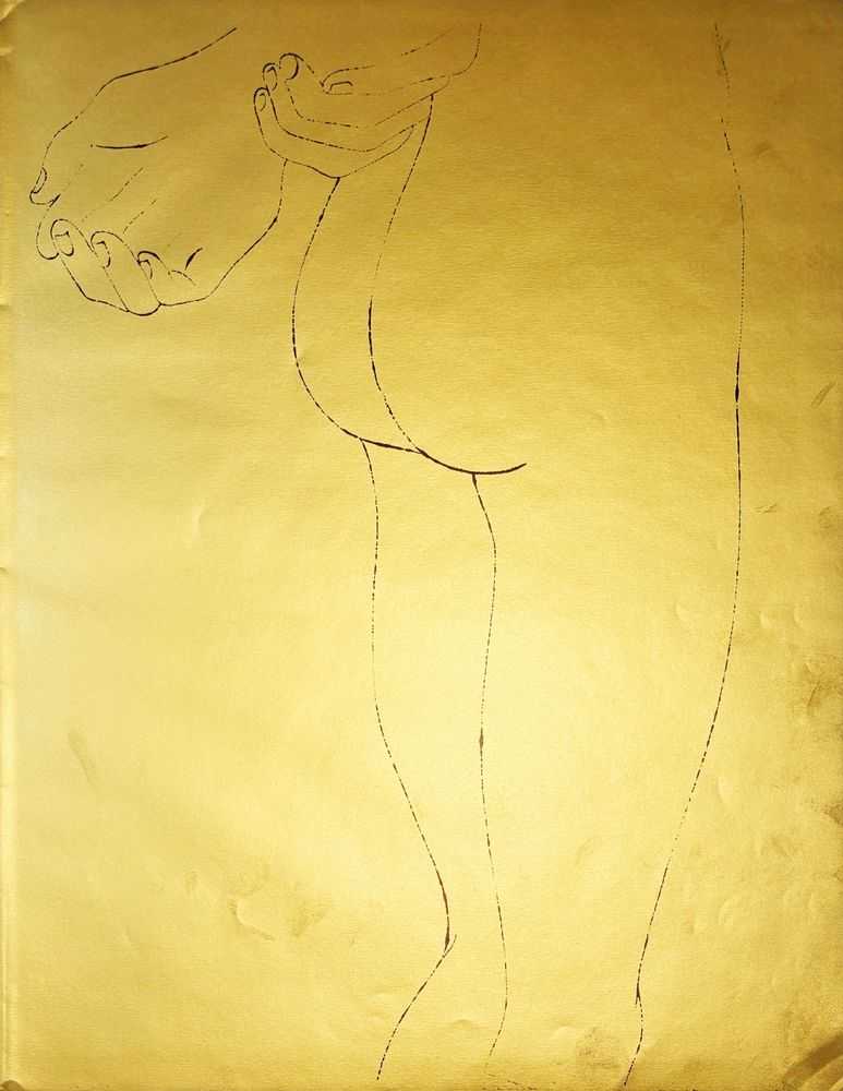 Andy Warhol, ‘A Gold Book, IV.109’, 1957, Print, Offset lithograph and watercolor on paper, null, 