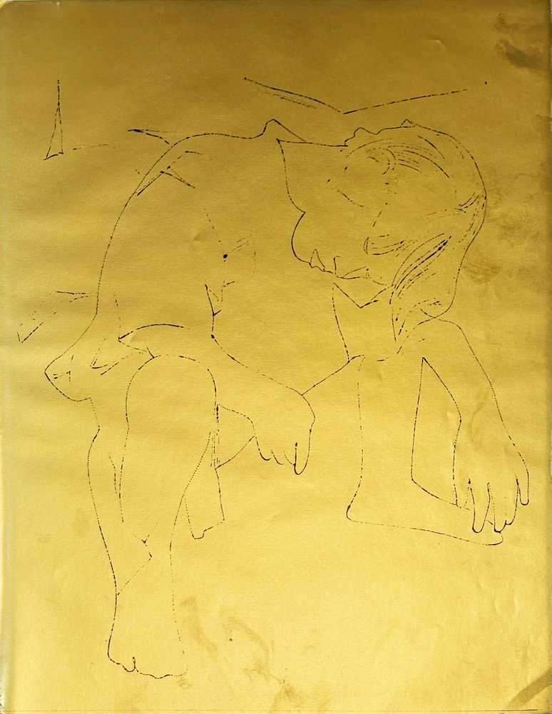 Andy Warhol, ‘A Gold Book, IV.117’, 1957, Print, Offset lithograph and watercolor on paper, null, 