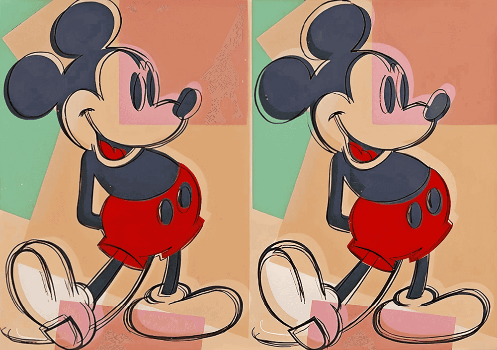 Andy Warhol, ‘Double Mickey Mouse (FS II.269)’, 1981, Print, Screenprint on Arches 88 paper, Ronald Feldman Fine Arts, Inc., Numbered