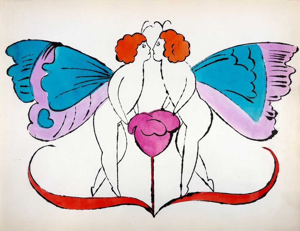 Andy Warhol, ‘In The Bottom of my Garden IV.92A’, 1956, Print, Offset lithograph,extensive hand-coloring in watercolor, on wove paper, null, 