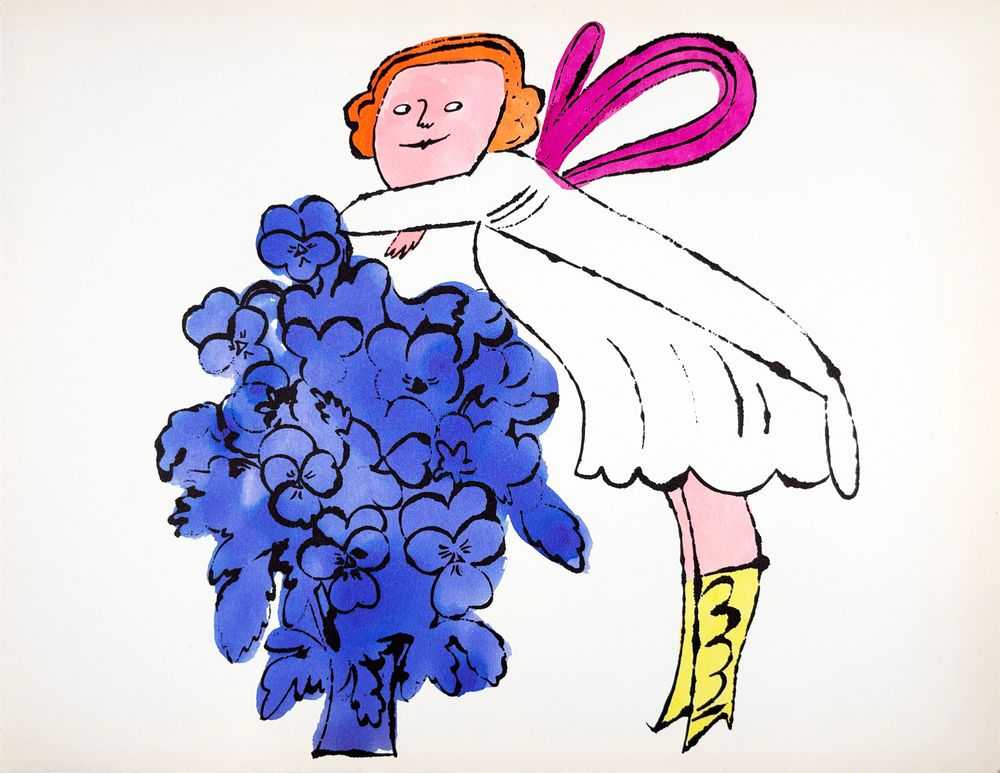 Andy Warhol, ‘In The Bottom of my Garden IV.98A’, 1956, Print, Offset lithograph,extensive hand-coloring in watercolor, on wove paper, null, 