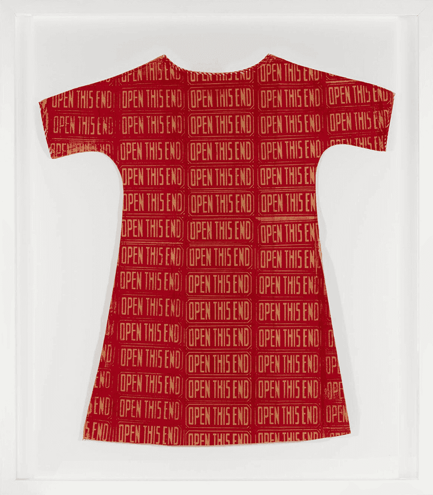 Andy Warhol, ‘Open this end (Paper dress)’, 1964, Print, Silkscreen inks on Waste Basket Boutique dress, null, 
