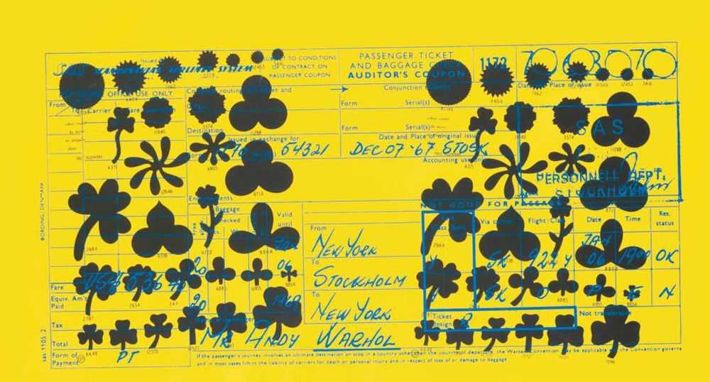 Andy Warhol, ‘SAS Passenger Ticket (FS II.20)’, 1968, Print, Screenprint on paper, Moderna Museet, 