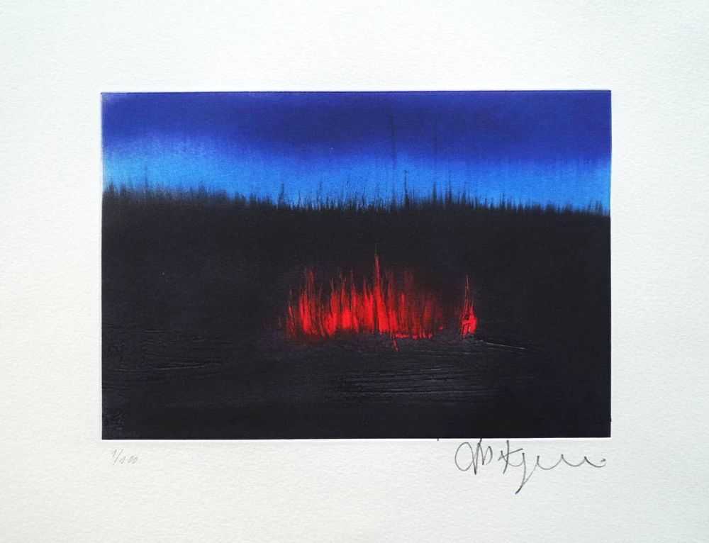 Anish Kapoor, ‘Scorched Earth’, 02-12-2021, Print, Polymer gravure type etching on Velin Arches Blanc 250gsm paper, Migrate Art, Numbered