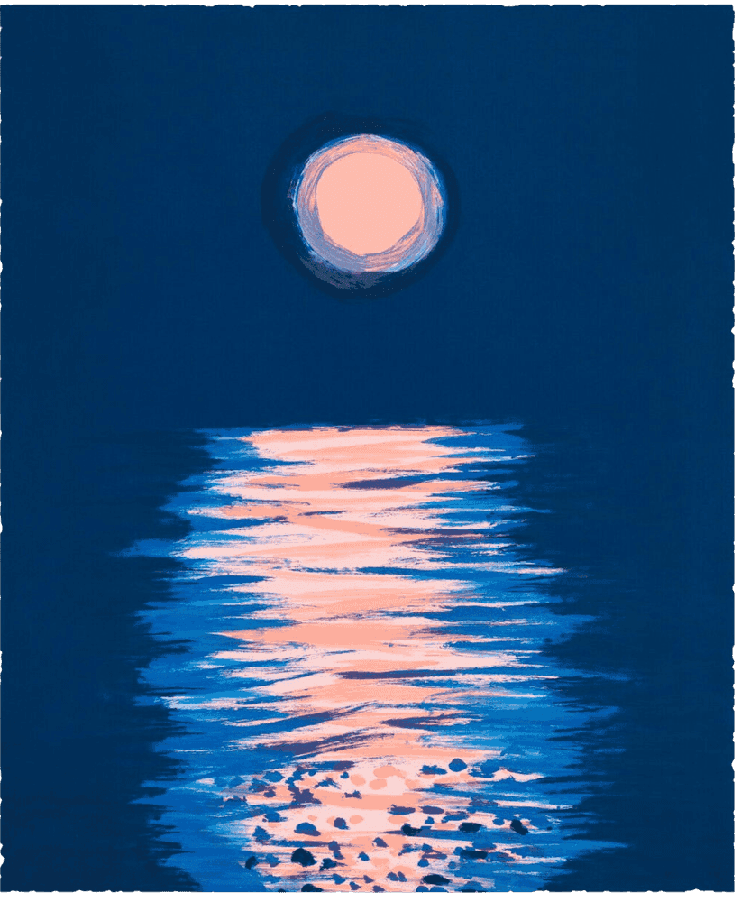 Ann Craven, ‘Quiet Moon’, 2024, Print, 7-color lithograph, hand-cut. Somerset satin, white 300 gsm., null, Numbered, Dated