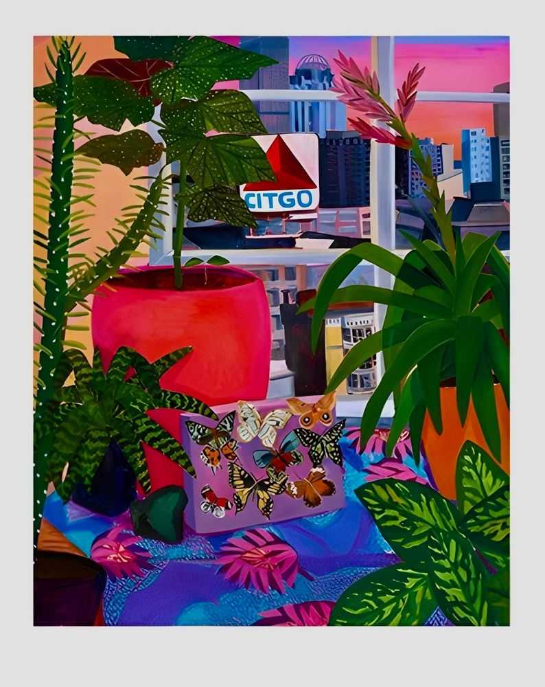 Anna Valdez, ‘Boston View With Taxidermied Butterflies’, 14-05-2020, Print, Giclee Print, Hashimoto Contemporary, Numbered