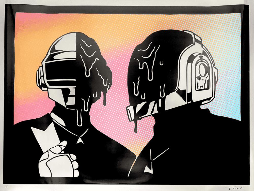 Antoine Tava, ‘Daft Punk Colour Drip’, 2021, Print, Giclée print on slick rock paper in metallic pearl, null, Numbered
