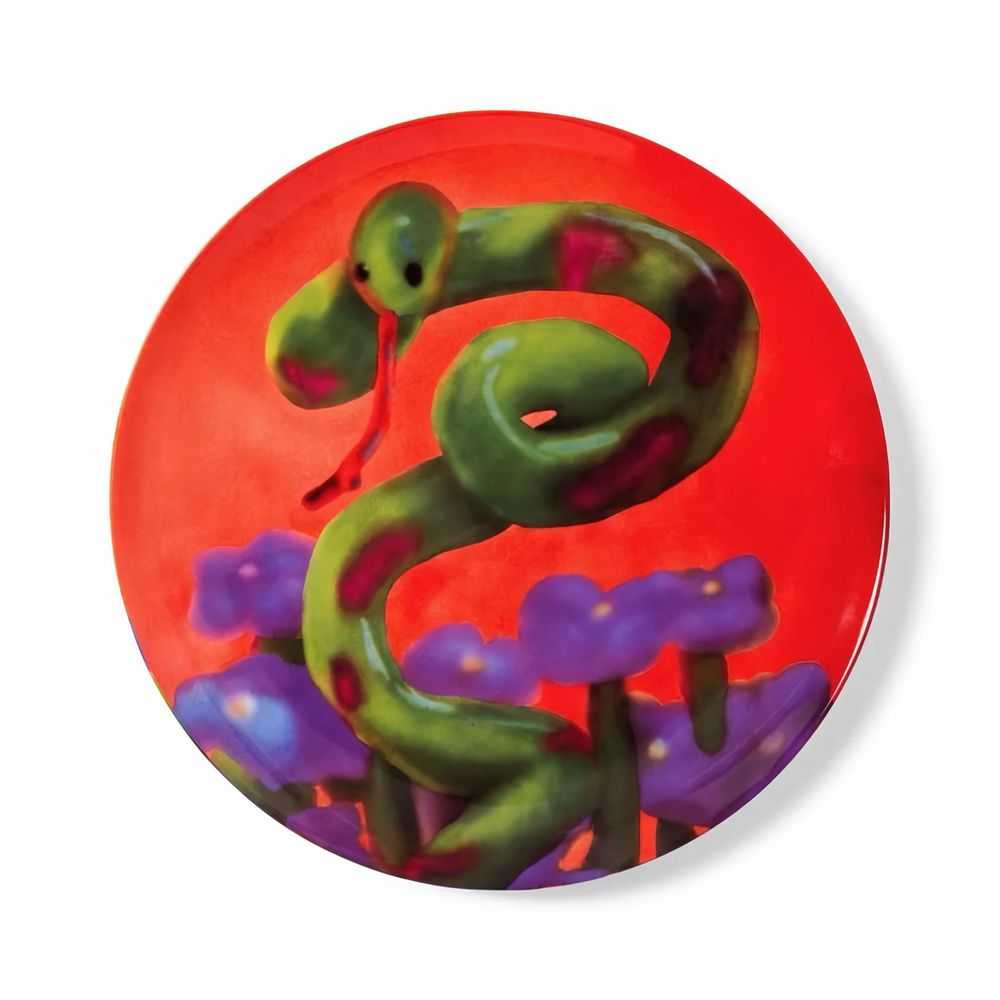 Austin Lee, ‘Wet Snake Ceramic Plate’, 2021, Collectible, Fine bone china ceramic plate featuring the artist's famous work. Comes in custom artist box with printed signature., null, 