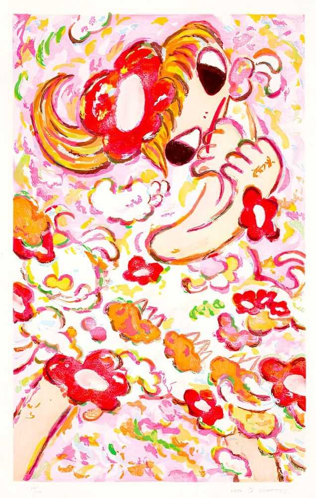 Ayako Rokkaku, ‘Untitled 1 (Woodcut)’, 2020, Print, Ukiyo-e-style woodcut in colours, on Echizen Kizuki Hosho Washi paper, with full margins, with colophon, The Adachi Institute of Woodcut Prints, Numbered, Dated