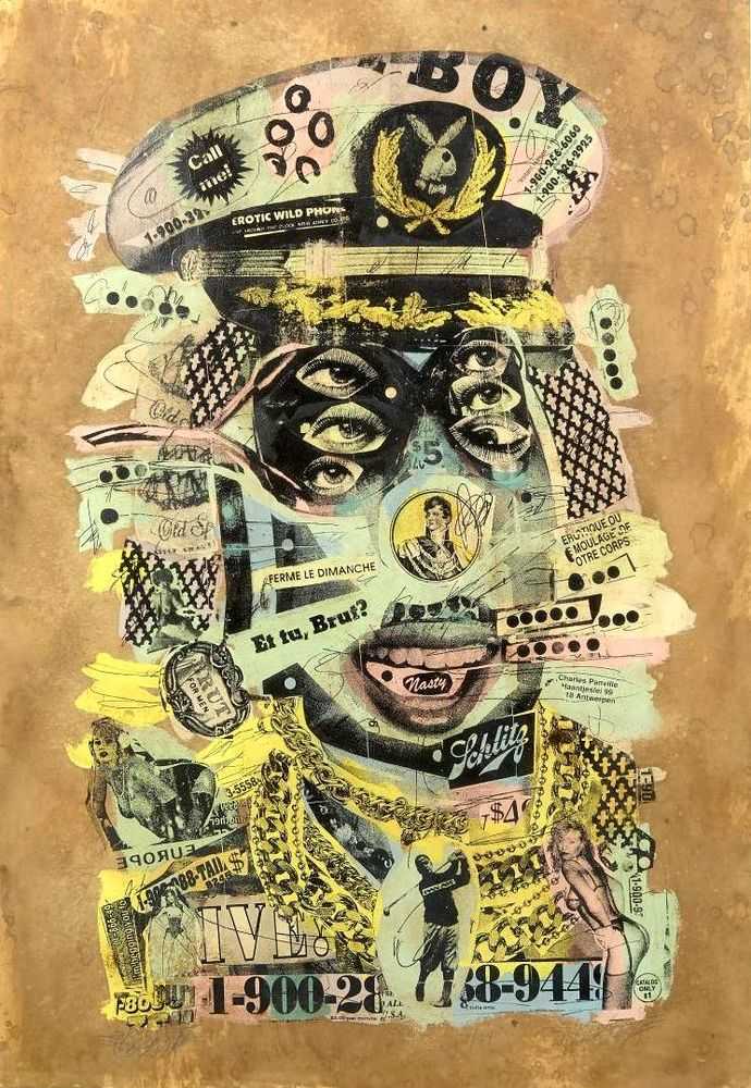 Bäst, ‘Old Spice’, 30-11-2008, Print, Hand cut and stained collage - Acrylic on heavy paper, BAST NY, Numbered, Handfinished