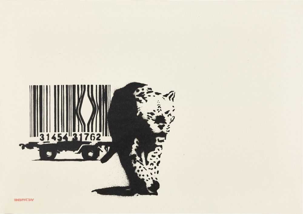 Banksy, ‘Barcode (Unsigned)’, 2003, Print, Screenprint on paper, Pictures On Walls, Numbered