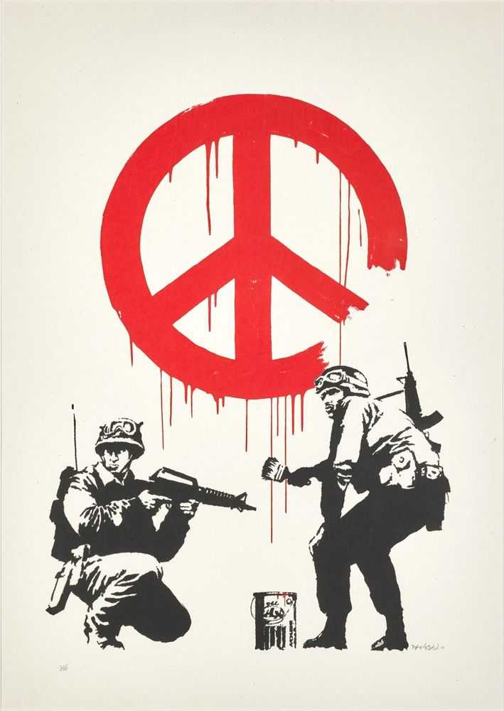 Banksy, ‘CND Soldiers (Signed)’, 2005, Print, Screenprint in colours on wove paper, Pictures On Walls, Numbered, Dated