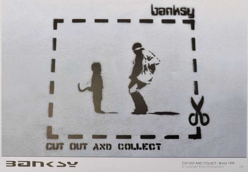 Banksy, ‘Cut Out And Collect (Colour Offset Print)’, 1999, Print, Color offset print, Bristol Photography, Numbered