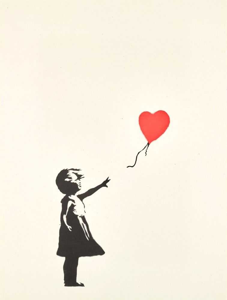 Banksy, ‘Girl With Balloon (Unsigned)’, 2004, Print, Screenprint on paper, Pictures On Walls, Numbered