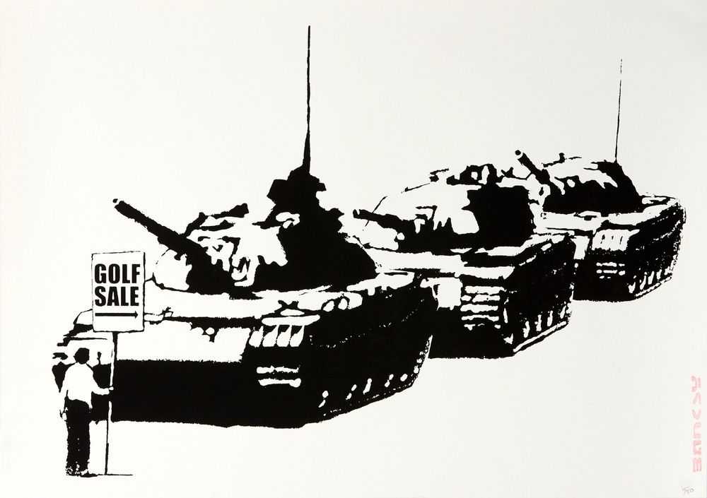 Banksy, ‘Golf Sale (Unsigned)’, 2003, Print, Screenprint on paper, Pictures On Walls, Numbered