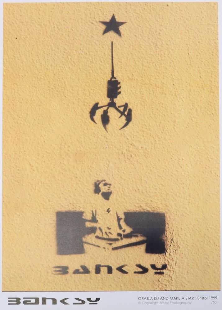 Banksy, ‘Grab A DJ And Make A Star (Colour Offset Print)’, 1999, Print, Color offset print, Bristol Photography, Numbered