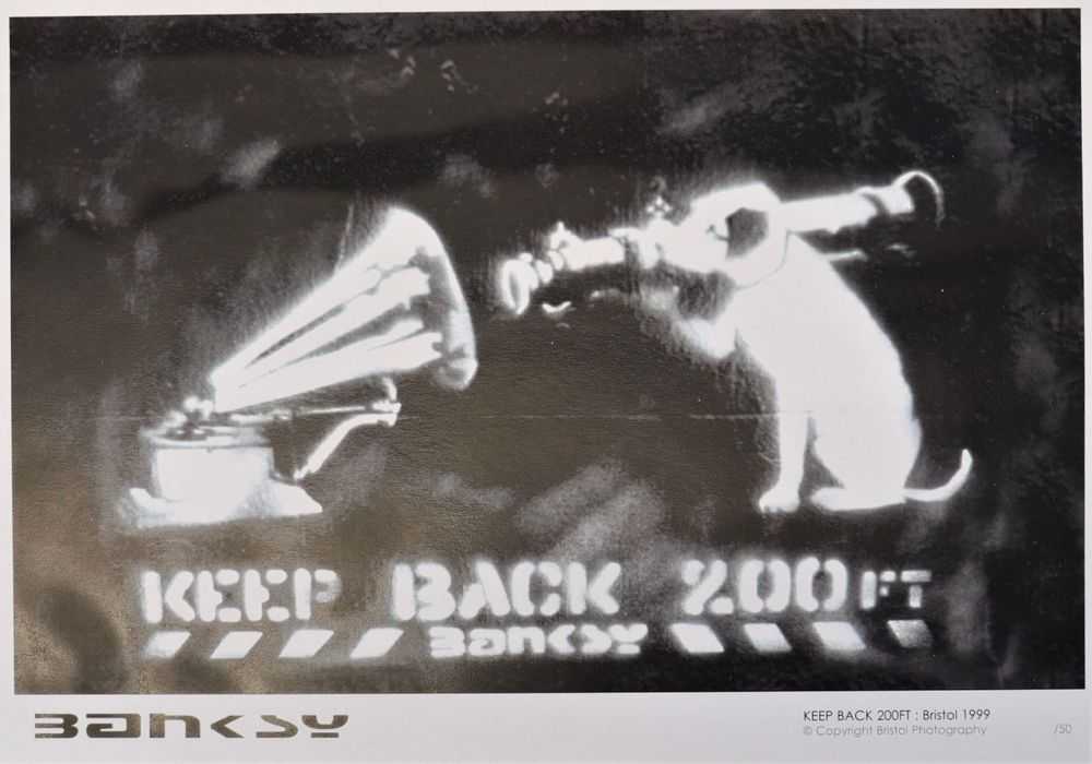 Banksy, ‘Keep Back 200FT (Colour Offset Print)’, 1999, Print, Color offset print, Bristol Photography, Numbered