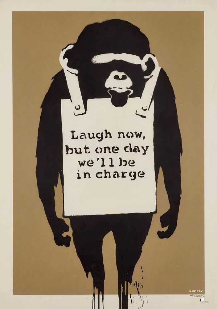 Banksy, ‘Laugh Now (Signed)’, 2004, Print, Screenprint on paper, Pictures On Walls, Numbered, Dated