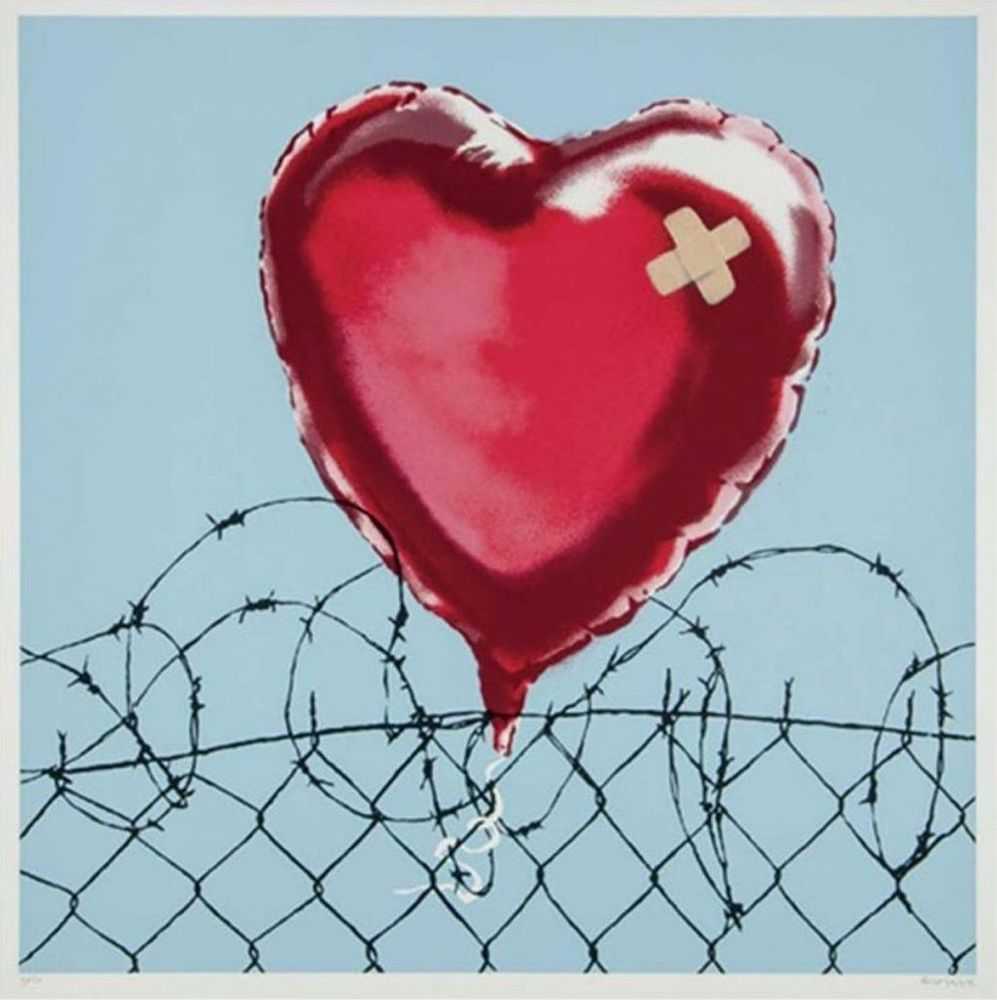 Banksy, ‘Love Hurts’, 2012, Print, Screenprint in colours on wove paper, Pictures On Walls, Numbered