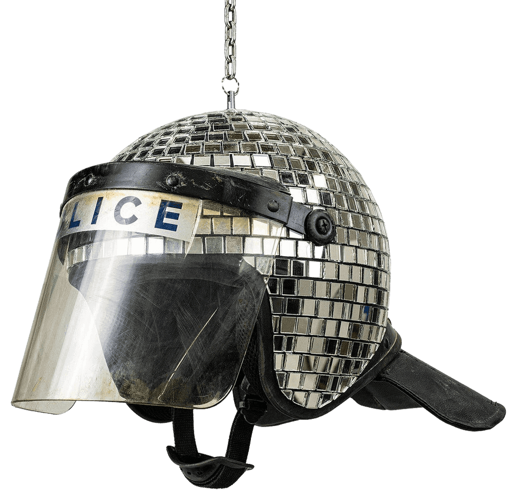 Banksy, ‘Met Ball’, 2019, Sculpture, Old Police riot helmet and disco ball, Self-released, 