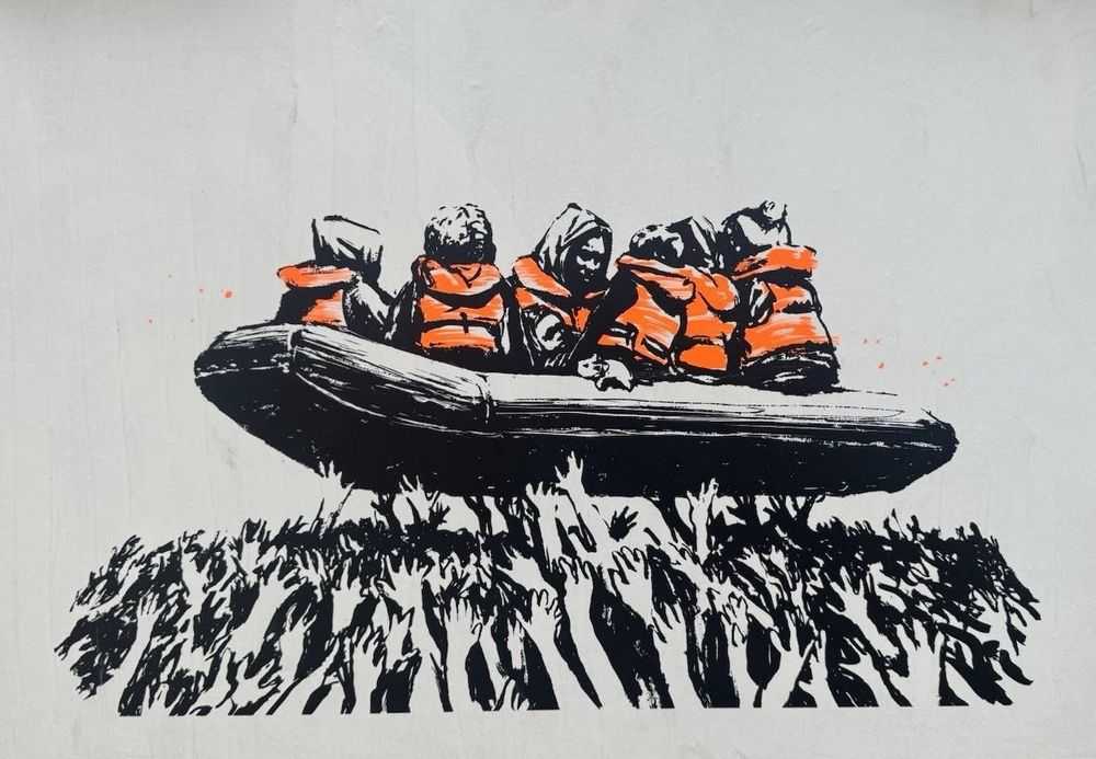 Banksy, ‘Migrant Boat (Glastonbury 2025 Poster)’, 2025, Print, Offset lithograph, null, 