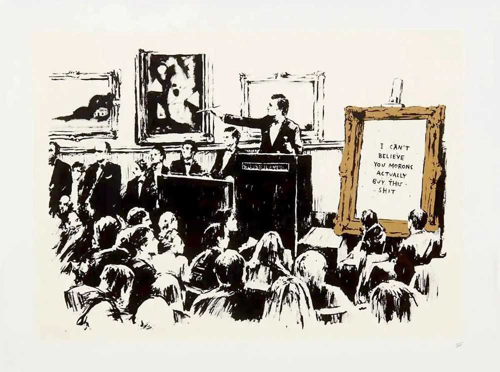 Banksy, ‘Morons (Unsigned LA Version)’, 2006, Print, Screenprint in colours on wove paper, Modern Multiples, Numbered