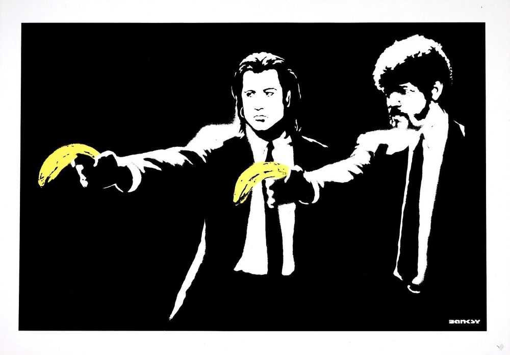 Banksy, ‘Pulp Fiction (Unsigned)’, 2004, Print, Screenprint on paper, Pictures On Walls, Numbered
