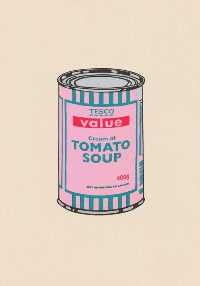 Banksy, ‘Soup Can (Pink, Emerald, Raspberry)’, 2005, Print, Screenprint in colours on wove paper, Pictures On Walls, Numbered, Dated
