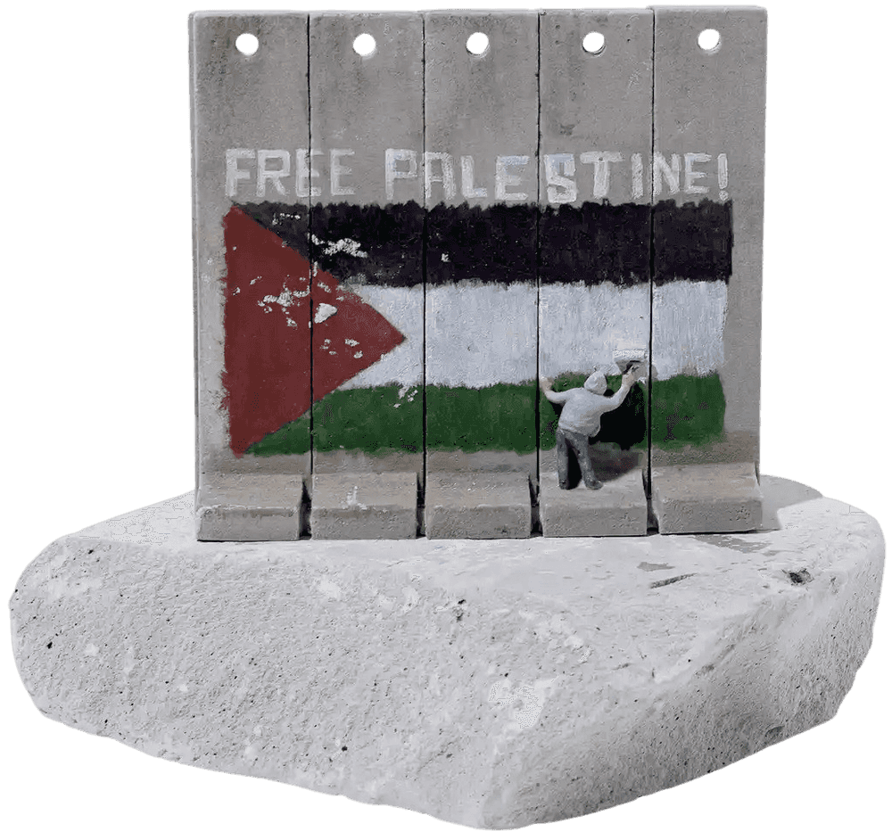 Banksy, ‘Souvenir Wall Five Part Large (Free Palestine)’, 2019, Sculpture, Hand-painted resin sculpture with West Bank Separation Wall base, Walled Off Hotel, Handfinished