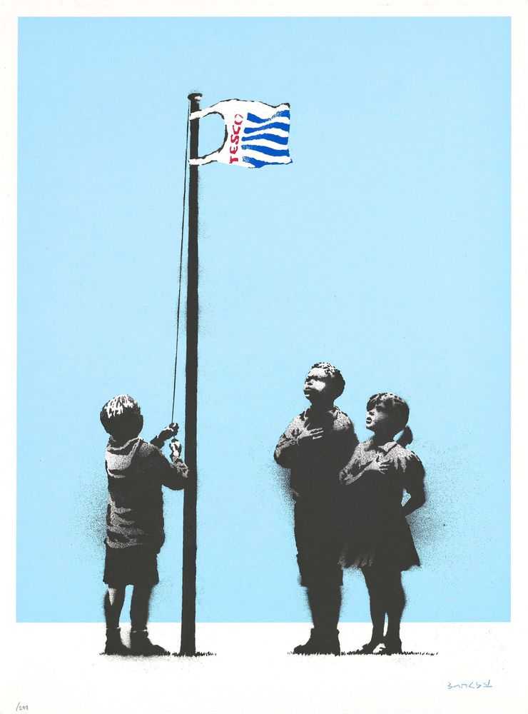 Banksy, ‘Very Little Helps’, 2008, Print, Screenprint in colours on paper, Pictures On Walls, Numbered