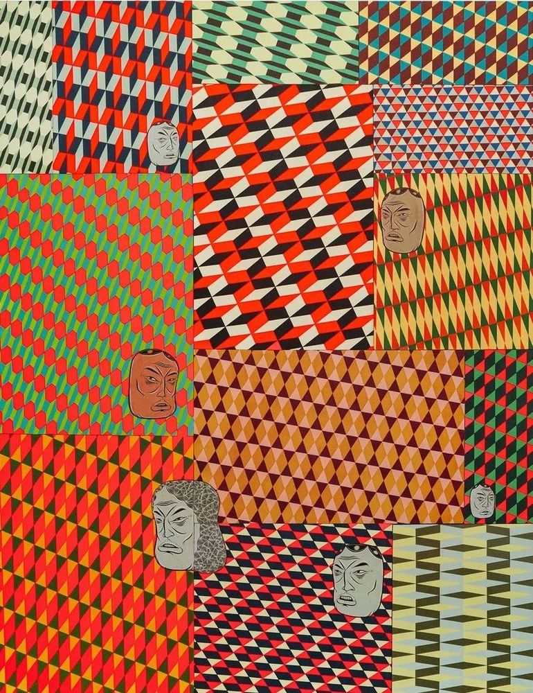 Barry McGee, ‘Fuzz Gathering’, 2025, Print, UV pigment print with silkscreen fluorescent details on Somerset Tub Sized Radiant White 410gsm. Unique drawing by artist on reverse., Avant Arte, 