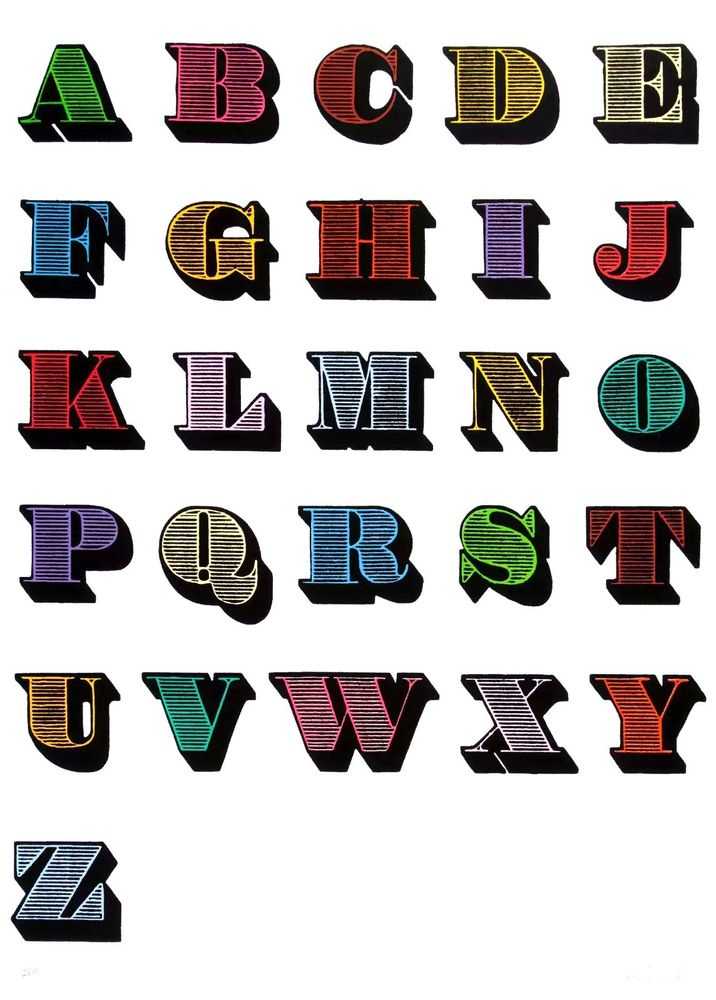 Ben Eine, ‘Alphabet Street’, 2005, Print, 14 colour screenprint on brilliant white paper, Pictures On Walls, Numbered