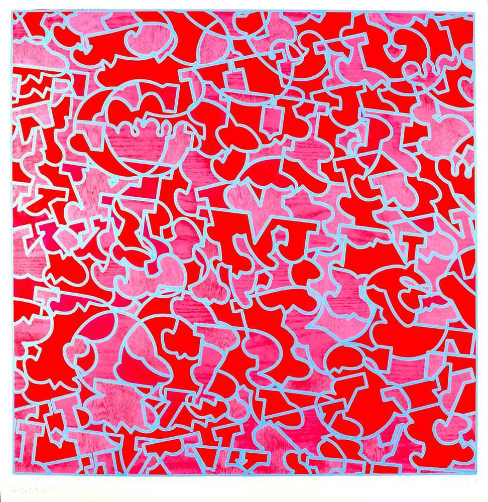 Ben Eine, ‘Camouflage’, 02-05-2013, Print, Eight-colour woodcut on traditional Japanese paper, Lazarides Editions, Numbered
