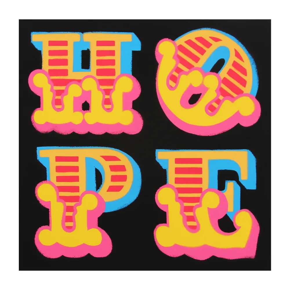 Ben Eine, ‘Hope’, 09-12-2018, Print, 6 Colour Screenprint with a Spot Varnish Overlay on Somerset Satin White 410gsm Paper, Jealous Gallery, Numbered