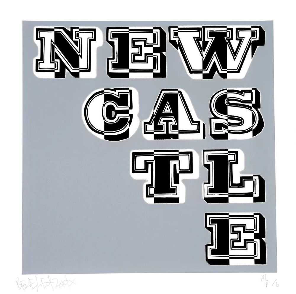 Ben Eine, ‘Newcastle (Stripes)’, 12-11-2019, Print, 2 colour hand-pulled screen print on 300gsm, Unit 44, Numbered