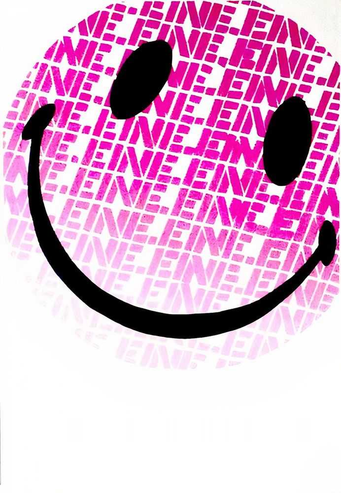 Ben Eine, ‘Smiley (Pink)’, 2004, Print, Screenprint, Pictures On Walls, Numbered