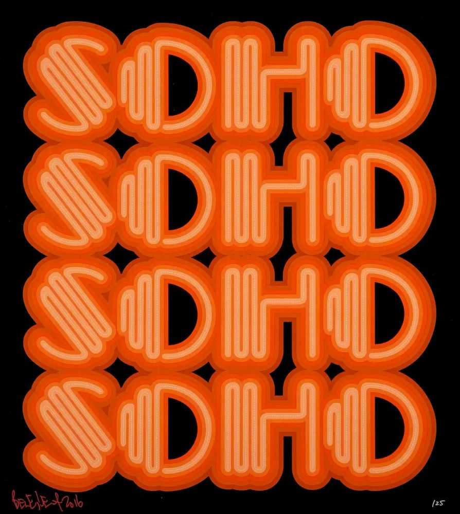 Ben Eine, ‘Soho (Orange)’, 19-04-2016, Print, 9 colour hand pulled screen print with UV screen on Coventry Rag, Lights Of Soho, Numbered