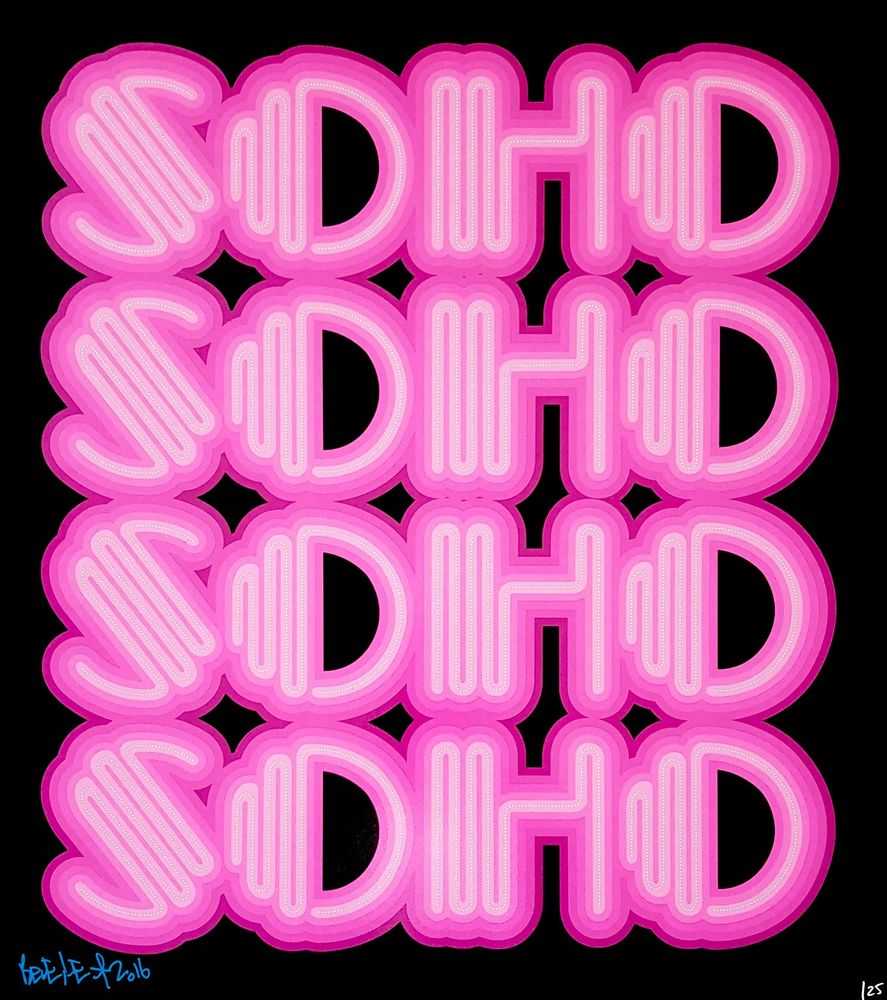 Ben Eine, ‘Soho (Pink)’, 19-04-2016, Print, 9 colour hand pulled screen print with UV screen on Coventry Rag, Lights Of Soho, Numbered